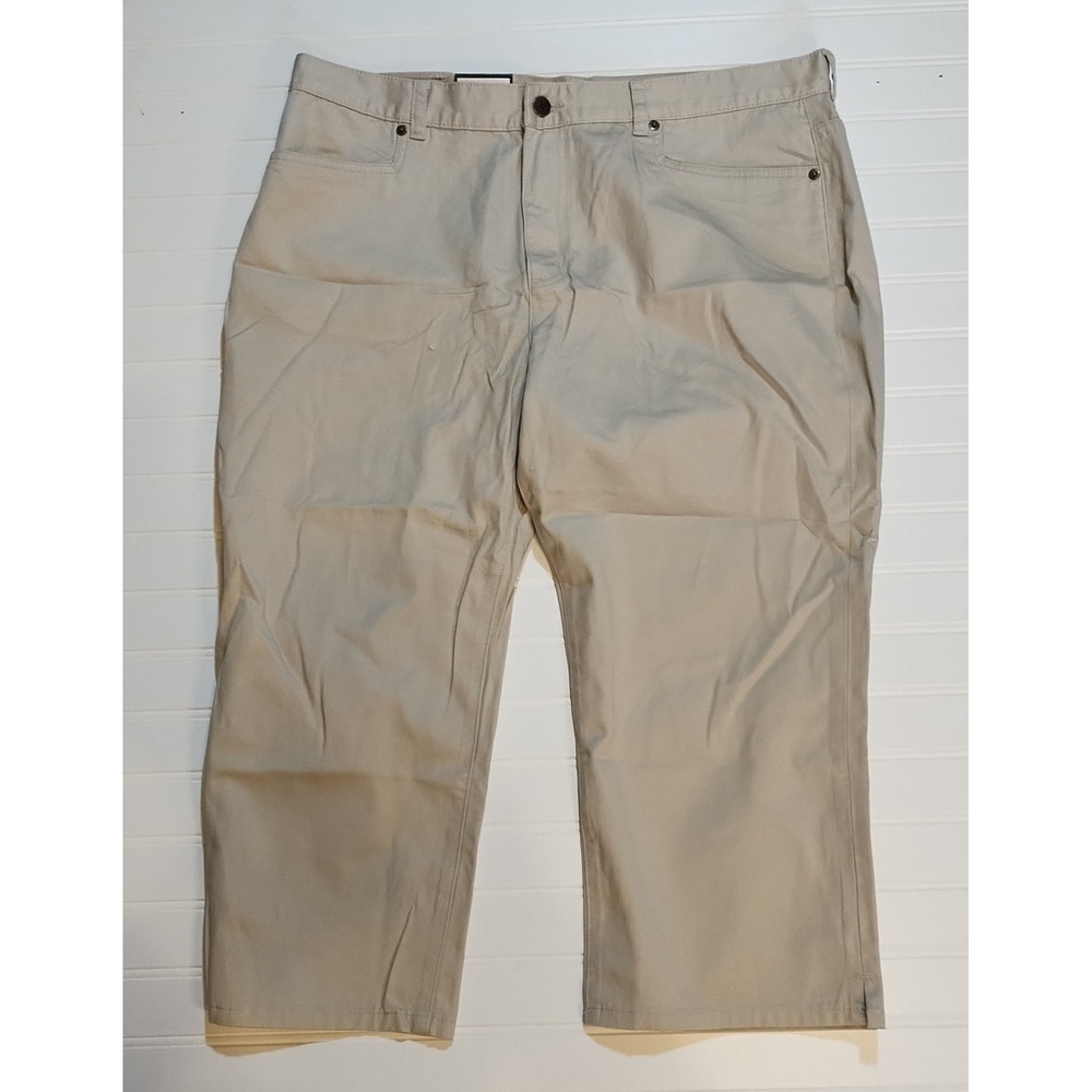 Lauren Ralph Lauren Classic Midcalf Capri Pants Stone Beige Tan 16 Comfort NEW